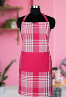 Cotton Track Dobby Pink With Solid Pocket Free Size Apron Pack Of 1 freeshipping - Airwill