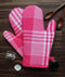 Cotton Track Dobby Rose Oven Gloves Pack Of 2 freeshipping - Airwill