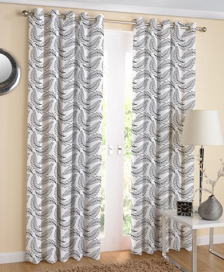 Cotton Wings Leaf 7ft Door Curtains Pack Of 2 freeshipping - Airwill
