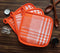 Cotton Track Dobby Orange Pot Holders Pack Of 3 freeshipping - Airwill