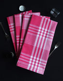 Cotton Track Dobby Pink Kitchen Towels Pack Of 4 freeshipping - Airwill