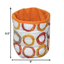 Cotton Red and Yellow Circle Fruit Basket Pack Of 1 freeshipping - Airwill