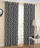 Cotton Black Panda 7ft Door Curtains Pack Of 2 freeshipping - Airwill