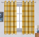 Cotton Track Dobby Yellow 5ft Window Curtains Pack Of 2 freeshipping - Airwill