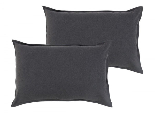 Cotton Solid Steel Grey Pillow Covers Pack Of 2 freeshipping - Airwill