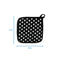 Cotton Black Polka Dot Pot Holders Pack Of 3 freeshipping - Airwill