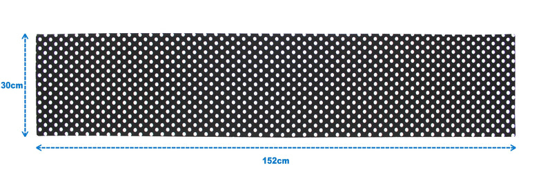 Cotton Black Polka Dot 152cm Length Table Runner Pack Of 1 freeshipping - Airwill
