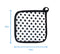 Cotton White Polka Dot Pot Holders Pack Of 3 freeshipping - Airwill