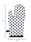 Cotton White Polka Dot Oven Gloves Pack Of 2 freeshipping - Airwill