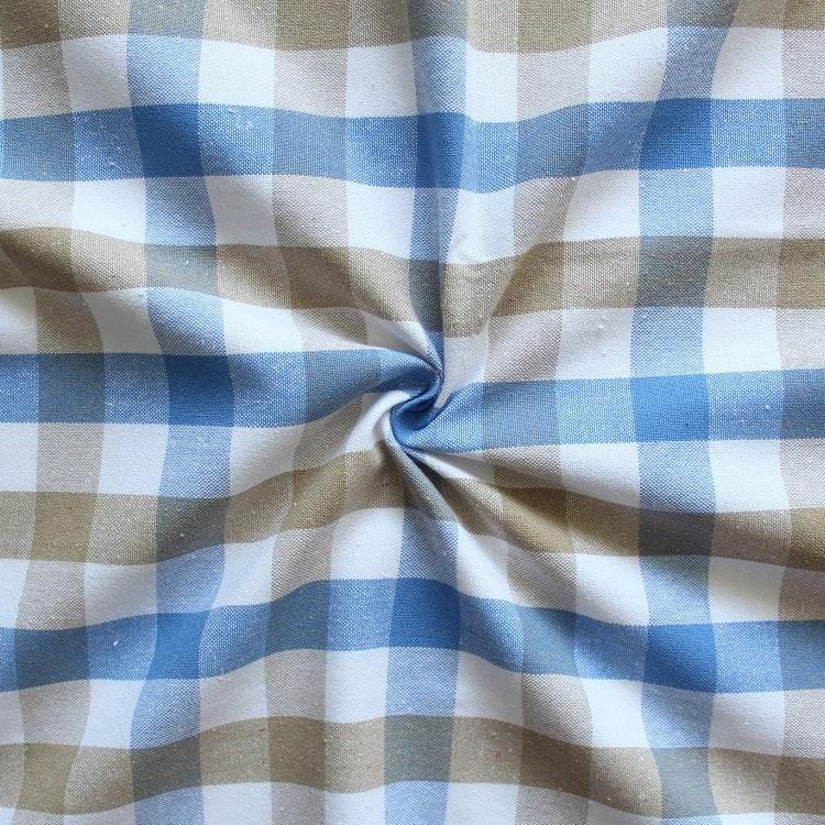 Cotton Lanfranki Blue check 8 Seater Table Cloths Pack Of 1 freeshipping - Airwill