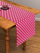 Cotton Pink Polka Dot 152cm Length Table Runner Pack Of 1 freeshipping - Airwill