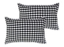 Cotton Gingham Check Black Pillow Covers Pack Of 2 freeshipping - Airwill
