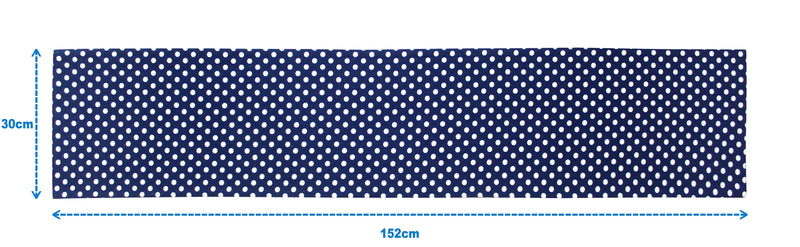 Cotton Blue Polka Dot 152cm Length Table Runner Pack Of 1 freeshipping - Airwill