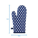 Cotton Blue Polka Dot Oven Gloves Pack Of 2 freeshipping - Airwill