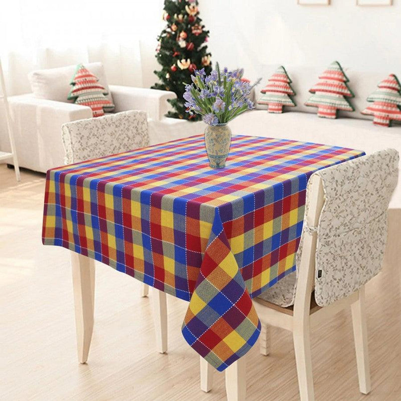 Cotton Adukalam Check 2 Seater Table Cloths Pack Of 1 freeshipping - Airwill