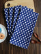 Cotton Blue Polka Dot Kitchen Towels Pack Of 4 freeshipping - Airwill