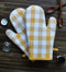 Cotton Lanfranki Yellow Check Oven Gloves Pack Of 2 freeshipping - Airwill