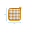 Cotton Lanfranki Yellow Check Pot Holders Pack Of 3 freeshipping - Airwill