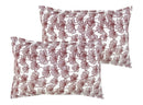 Cotton Single Leaf Maroon Pillow Covers Pack Of 2 freeshipping - Airwill