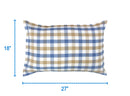 Cotton Lanfranki Blue Check Pillow Covers Pack Of 2 freeshipping - Airwill