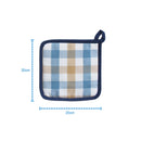 Cotton Lanfranki Blue Check Pot Holders Pack Of 3 freeshipping - Airwill