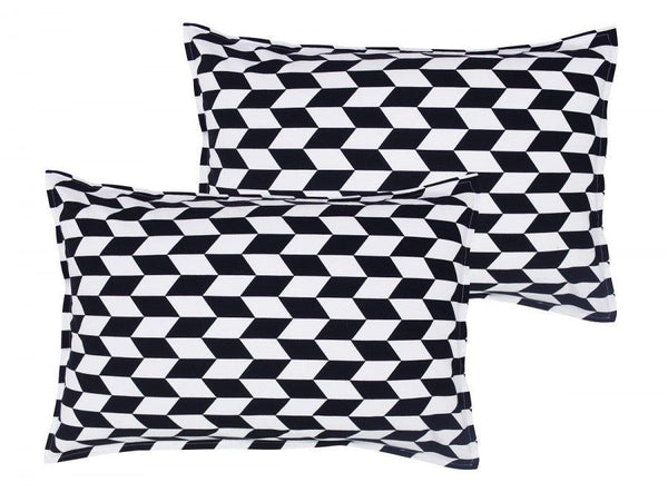 Cotton Classic Diamond Black Pillow Covers Pack Of 2 freeshipping - Airwill