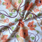 Cotton Orange Flower 7ft Door Curtains Pack Of 2 freeshipping - Airwill