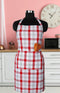 Cotton Lanfranki Red Check Free Size Apron Pack Of 1 freeshipping - Airwill