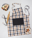 Cotton Lanfranki Grey With Solid Pocket Free Size Apron Pack Of 1 freeshipping - Airwill