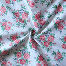 Cotton Small Pink Rose Flower Long 9ft Door Curtains Pack Of 2 freeshipping - Airwill