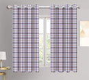 Cotton Lanfranki Grey Check 5ft Window Curtains Pack Of 2 freeshipping - Airwill