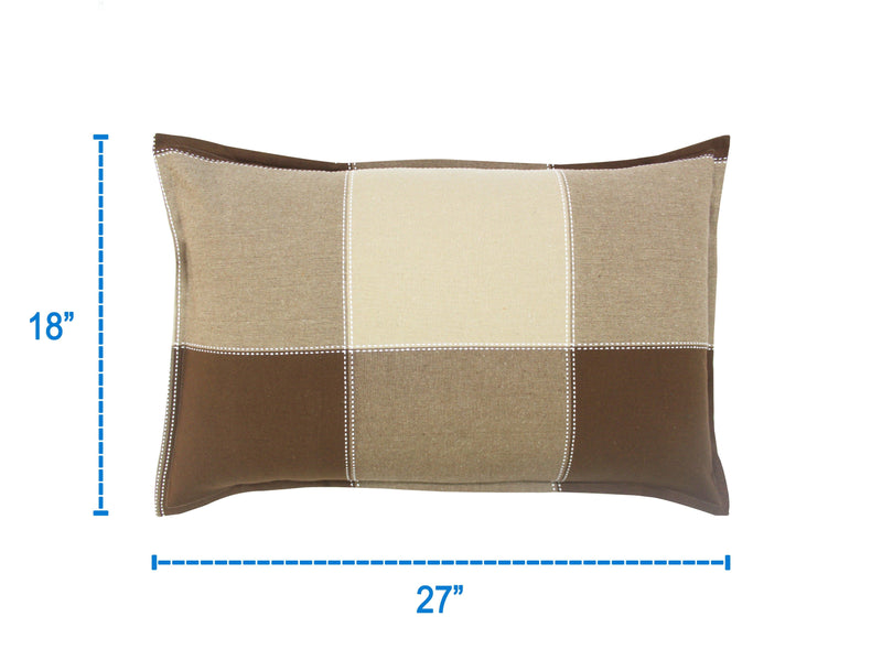 Cotton 4 Way Brown Pillow Covers Pack Of 2