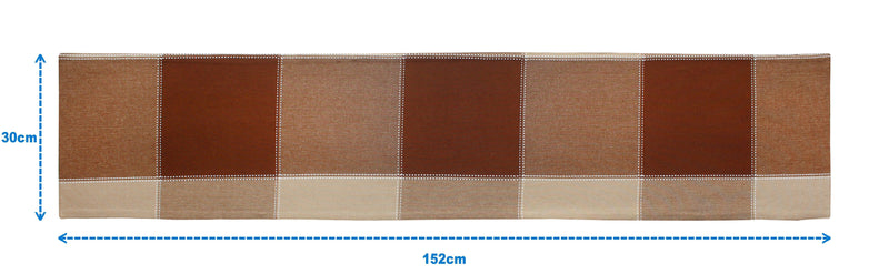 Cotton 4 Way Dobby Brown 152cm Length Table Runner Pack Of 1