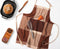 Cotton 4 Way Dobby Brown With Solid Pocket Free Size Apron Pack Of 1