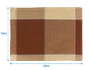 Cotton 4 Way Dobby Brown Table Placemats Pack Of 4