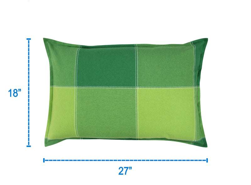 Cotton 4 Way Dobby Green Pillow Covers Pack Of 2 freeshipping - Airwill