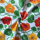 Cotton Green and Orange Flower Kitchen Towels Pack Of 4 freeshipping - Airwill