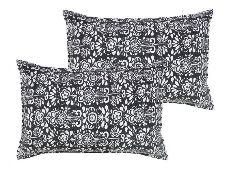 Cotton Grey Damask Pillow Covers Pack Of 2 freeshipping - Airwill
