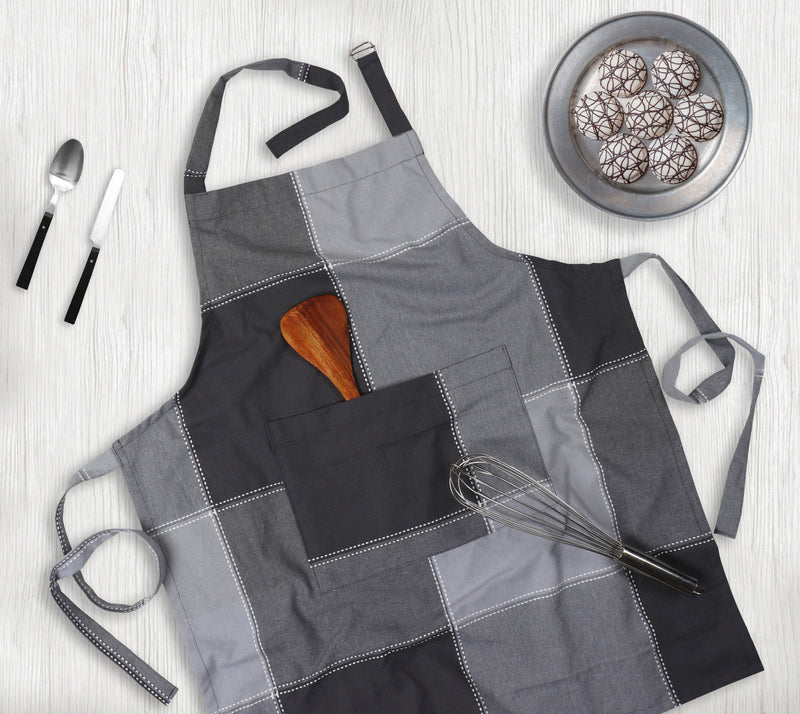 Cotton 4 Way Dobby Grey Free Size Apron Pack Of 1 freeshipping - Airwill