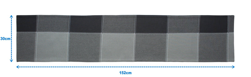 Cotton 4 Way Dobby Grey 152cm Length Table Runner Pack Of 1 freeshipping - Airwill