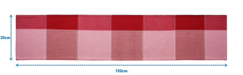 Cotton 4 Way Dobby Red 152cm Length Table Runner Pack Of 1 freeshipping - Airwill