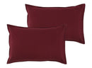 Cotton Solid Maroon Pillow Covers Pack Of 2 freeshipping - Airwill