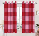 Cotton 4 Way Dobby Red 5ft Window Curtains Pack Of 2 freeshipping - Airwill