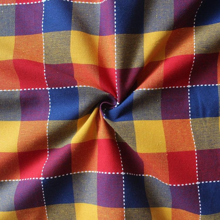 Cotton Adukalam Check With Yellow Solid Pocket Free Size Apron Pack Of 1 freeshipping - Airwill