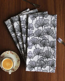 Cotton Single Leaf Black Kitchen Towels Pack Of 4 freeshipping - Airwill