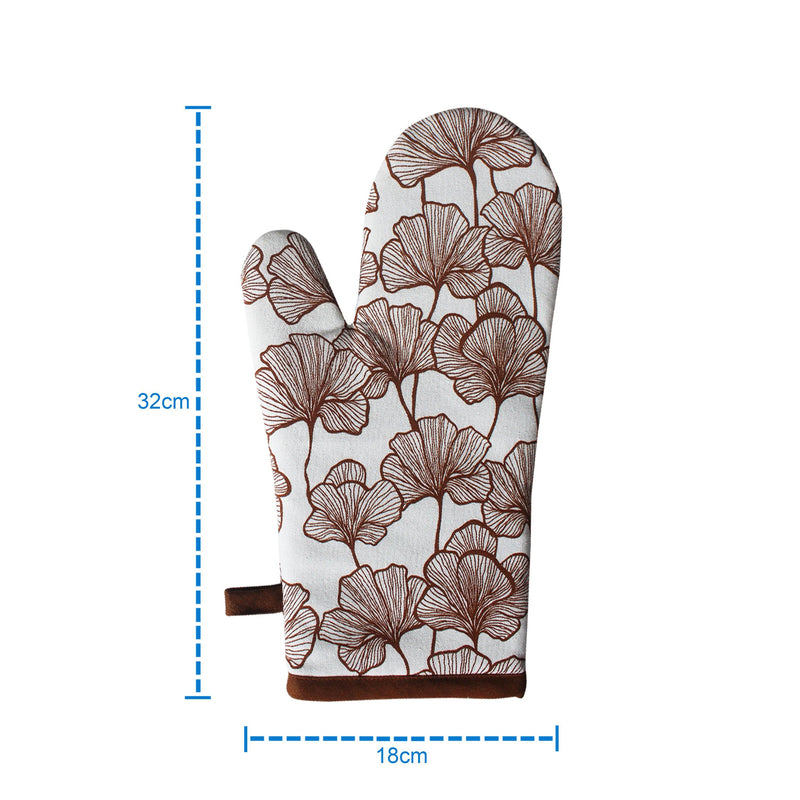 Cotton Single Leaf Brown Oven Gloves Pack Of 2 freeshipping - Airwill
