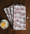 Cotton Single Leaf Brown Kitchen Towels Pack Of 4 freeshipping - Airwill