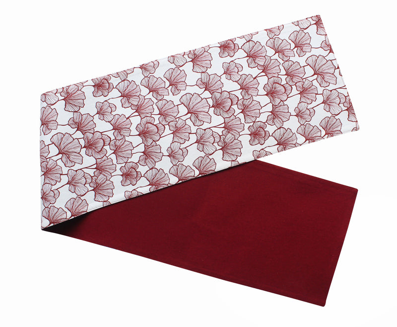 Cotton Single Leaf Maroon 152cm Length Table Runner Pack Of 1 freeshipping - Airwill