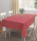 Cotton Polka Dot Red 4 Seater Table Cloths Pack Of 1 freeshipping - Airwill