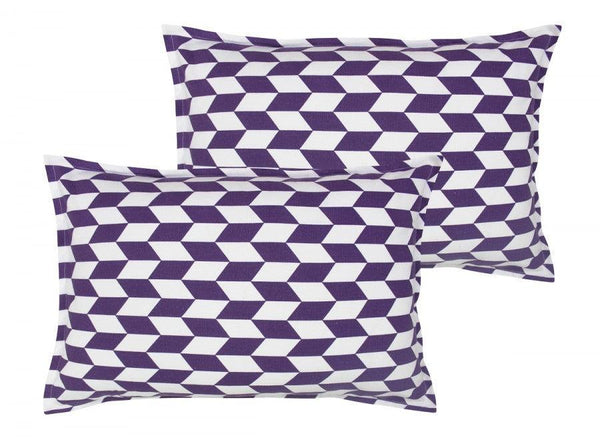Cotton Classic Diamond Purple Pillow Covers Pack Of 2 freeshipping - Airwill